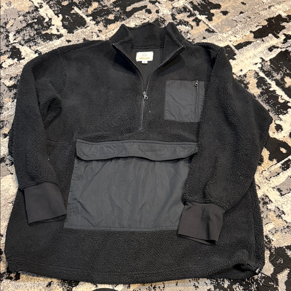 Aerie Black Fleece Jacket